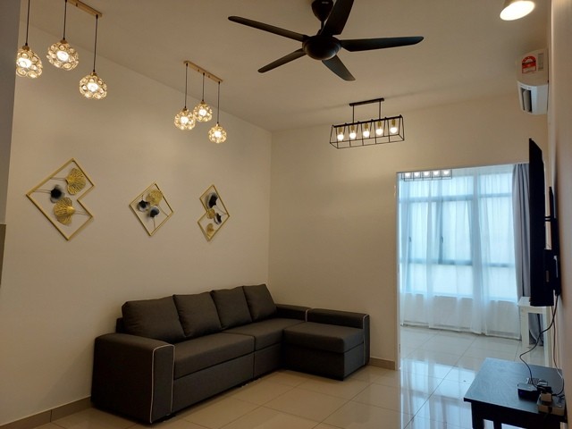 For Rent : Zentro Residence, Whole Brand New Unit, Fully Furnish, Renovated, Near MRT, 16 Sierra, Puchong.