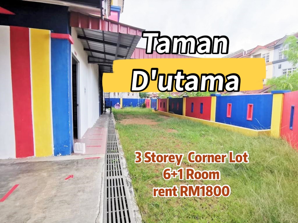 Taman D Utama Johor Bahru 3 Storey Corner Lot For Rental Rm1 800 By Winny Lee Edgeprop My
