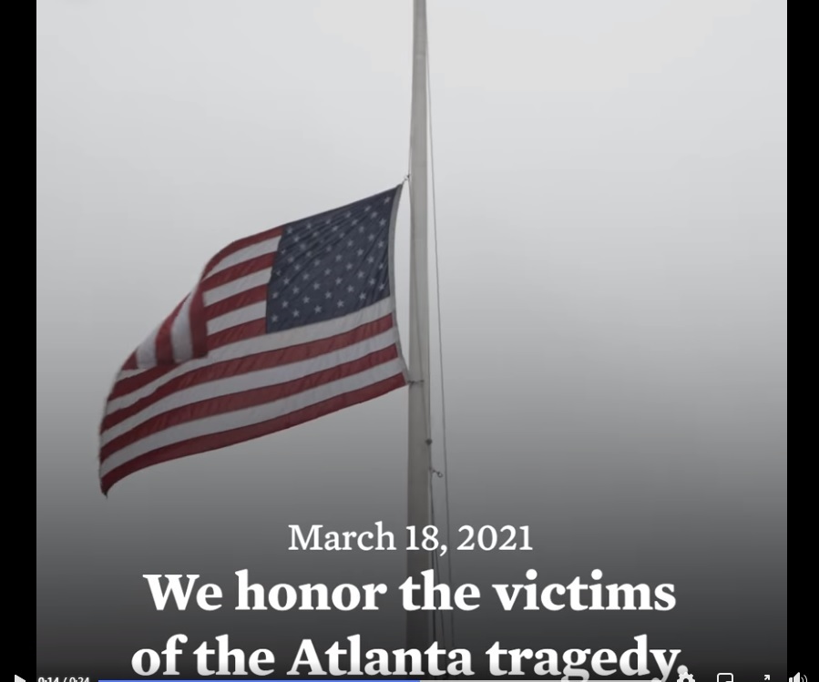 Biden orders flags at halfstaff to honour Atlanta shooting victims