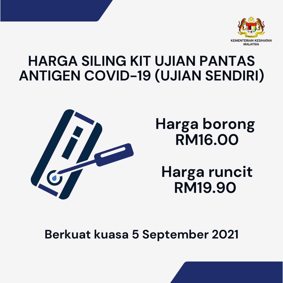Retail Ceiling Price For Covid 19 Antigen Rapid Test Kit Set At Rm19 90 Edgeprop My