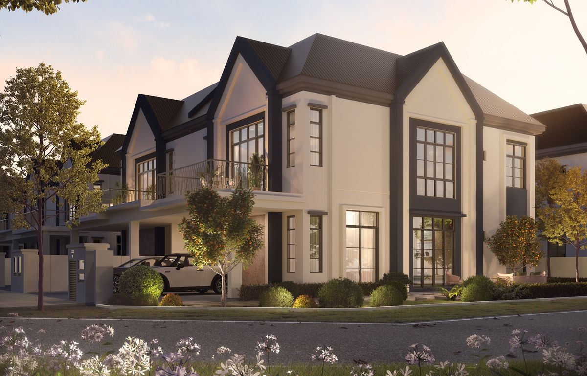 Artist’s Impression of Maison Parc, the first semi-detached homes in Austin Duta