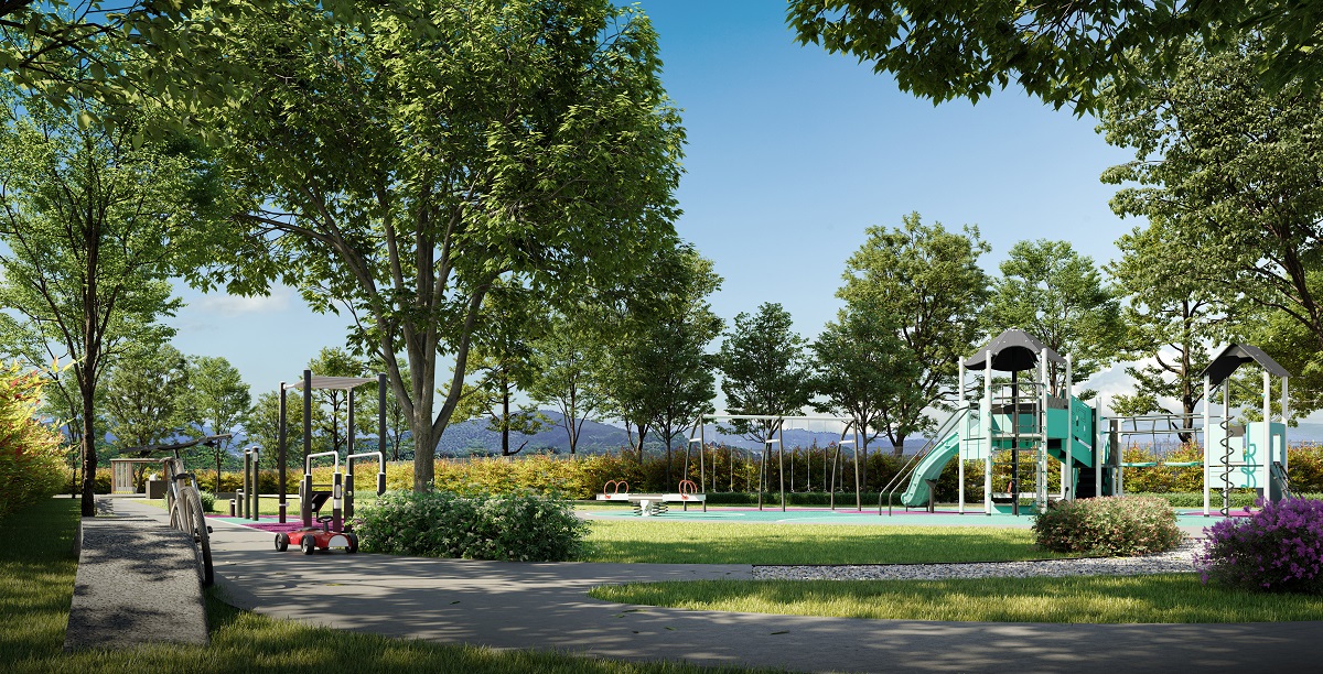 The playground at the Greenwoods Senna residents’ recreational park. (Artist's impression)