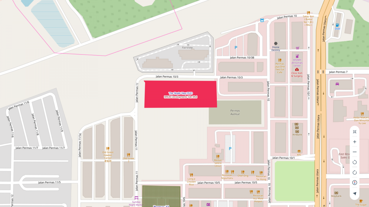 EPIQ shows location of The Straits View DUO