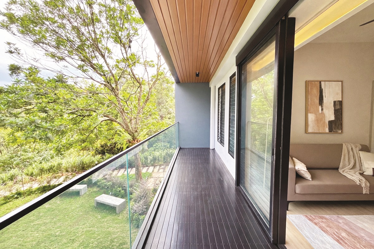 Units feature spacious balconies with natural views.