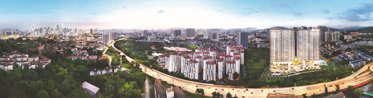 M Azura in Setapak is surrounded by a vibrant landscape of residential high-rises.