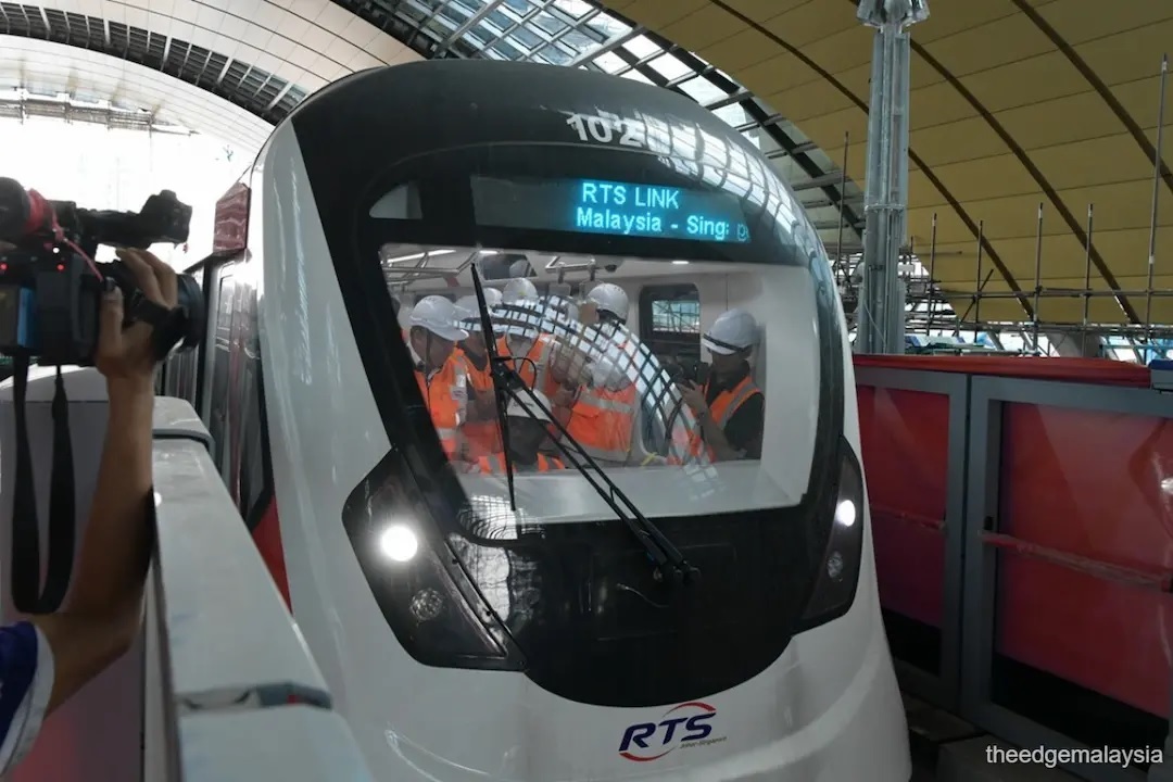 The RTS Link, slated to begin operations in January 2027, will have the capacity to carry up to 10,000 passengers per hour in each direction, linking Bukit Chagar in Johor and Woodlands North in Singapore in about five minutes. (Photo by Suhaimi Yusuf/The Edge)