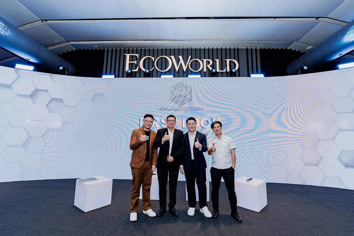 (From left) Xiao Ma, Yeap Kok Peng, Fong Wei Ziet, and Liew Tian Xiong (Photo by Eco World Development Group)