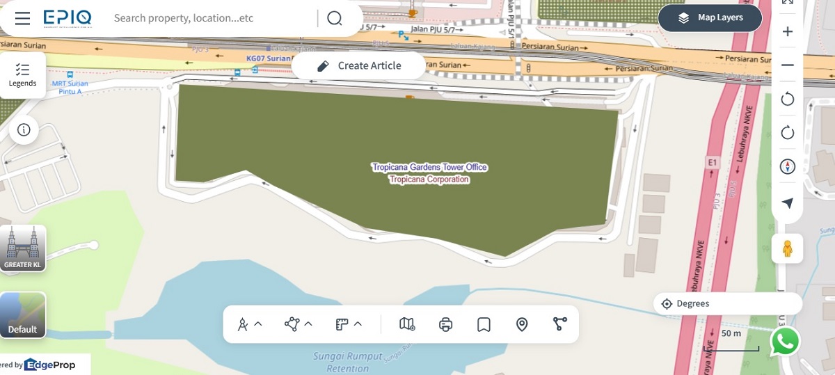 New show units can now be viewed at Tropicana’s flagship gallery on Level 10 in Tropicana Gardens Tower Office (in solid olive) (source: EPIQ)