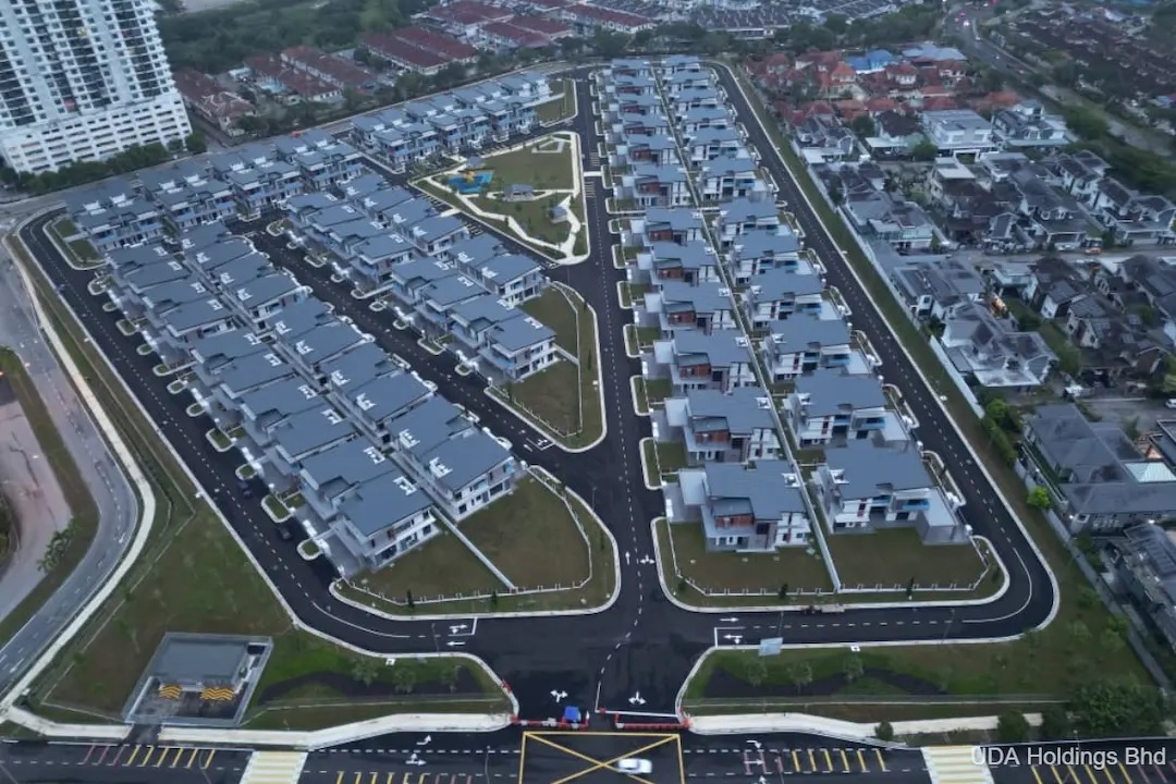 An aerial view of UDA Heights in Bandar UDA Utama.