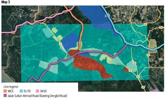 Map shows Dengkil’s comprehensive road access