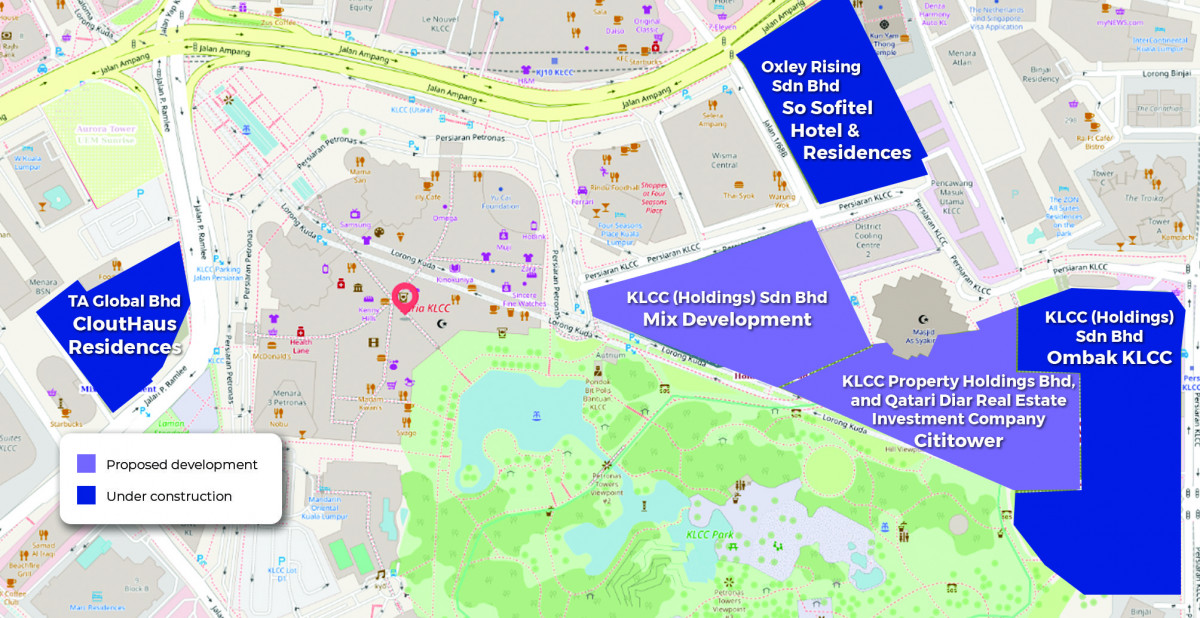 Three major projects — Ombak KLCC, Cititower, and So Sofitel Hotel & Residences — are reshaping the heart of KLCC and Suria KLCC Park.