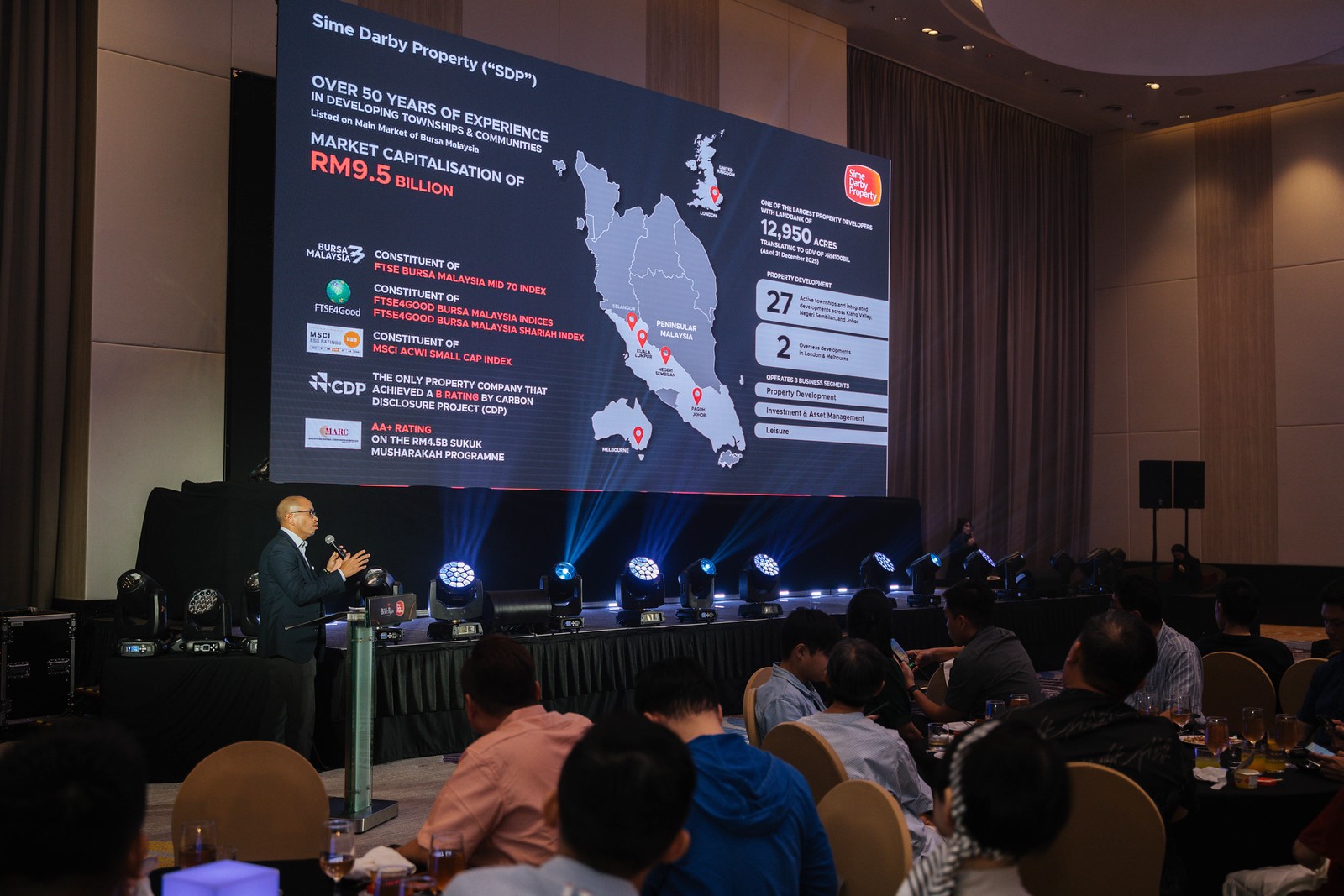 Sime Darby Property Bhd's BBR Business Park head of township Amir Siddiq Baharain speaking at the soft launch of Prestige Collection 1 (All images by Sime Darby Property)