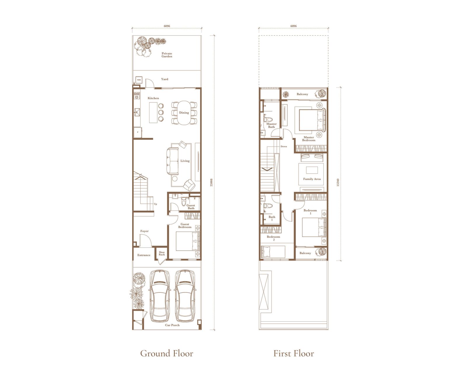 Phase 1 Type 5 (Intermediate Unit) . 2,330 sq ft . 4 Bedrooms + 3 Bathrooms