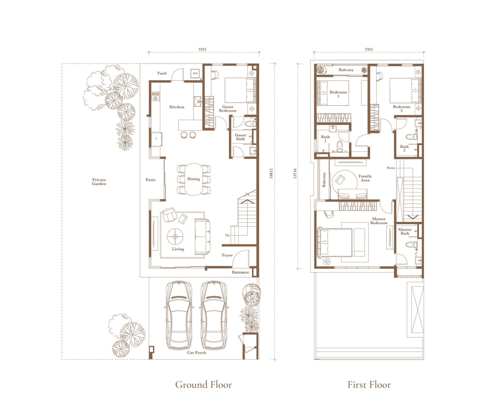 Phase 1 Type 4 (Cul-de-sac Corner Unit) . 2,580 sq ft . 4 Bedrooms + 4 Bathrooms