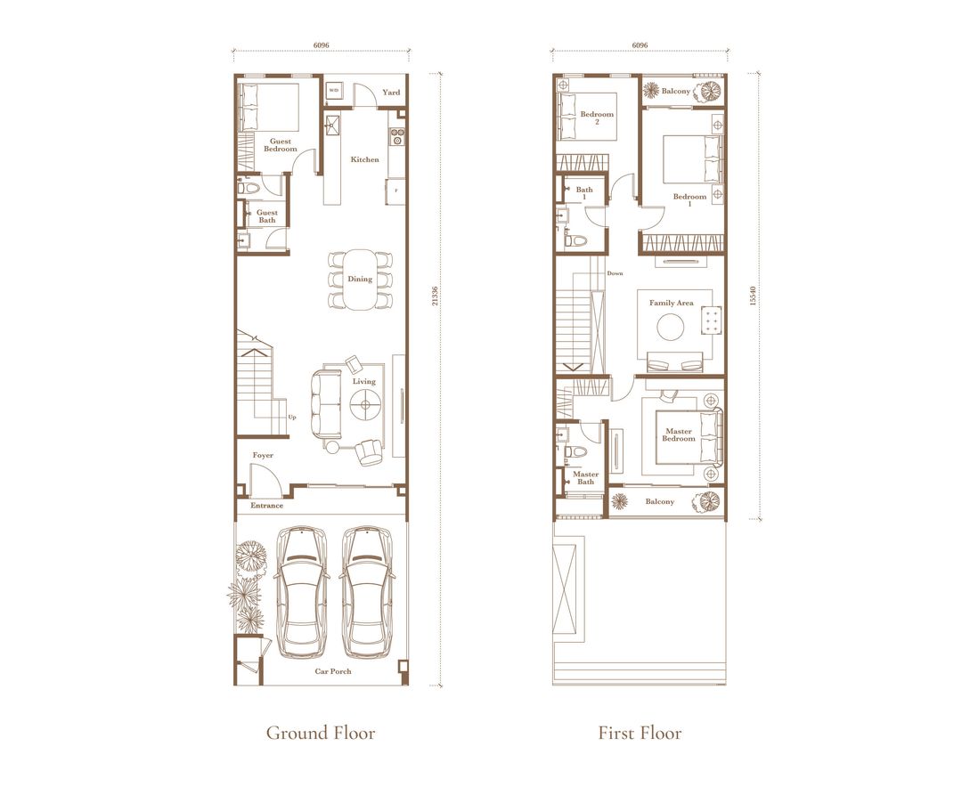 Phase 1 Type 1 (Intermediate Unit) . 2,358 sq ft . 4 Bedrooms + 3 Bathrooms