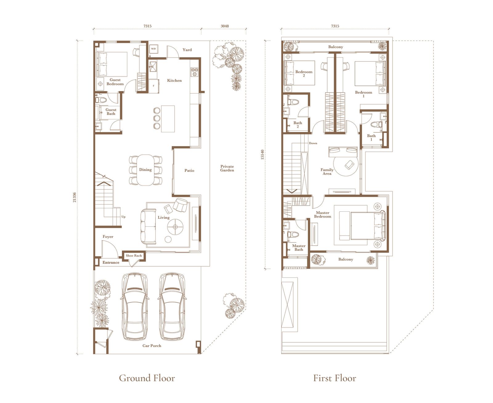 Phase 1 Type 3 (Intermediate Unit) . 2,780 sq ft . 4 Bedrooms + 4 Bathrooms