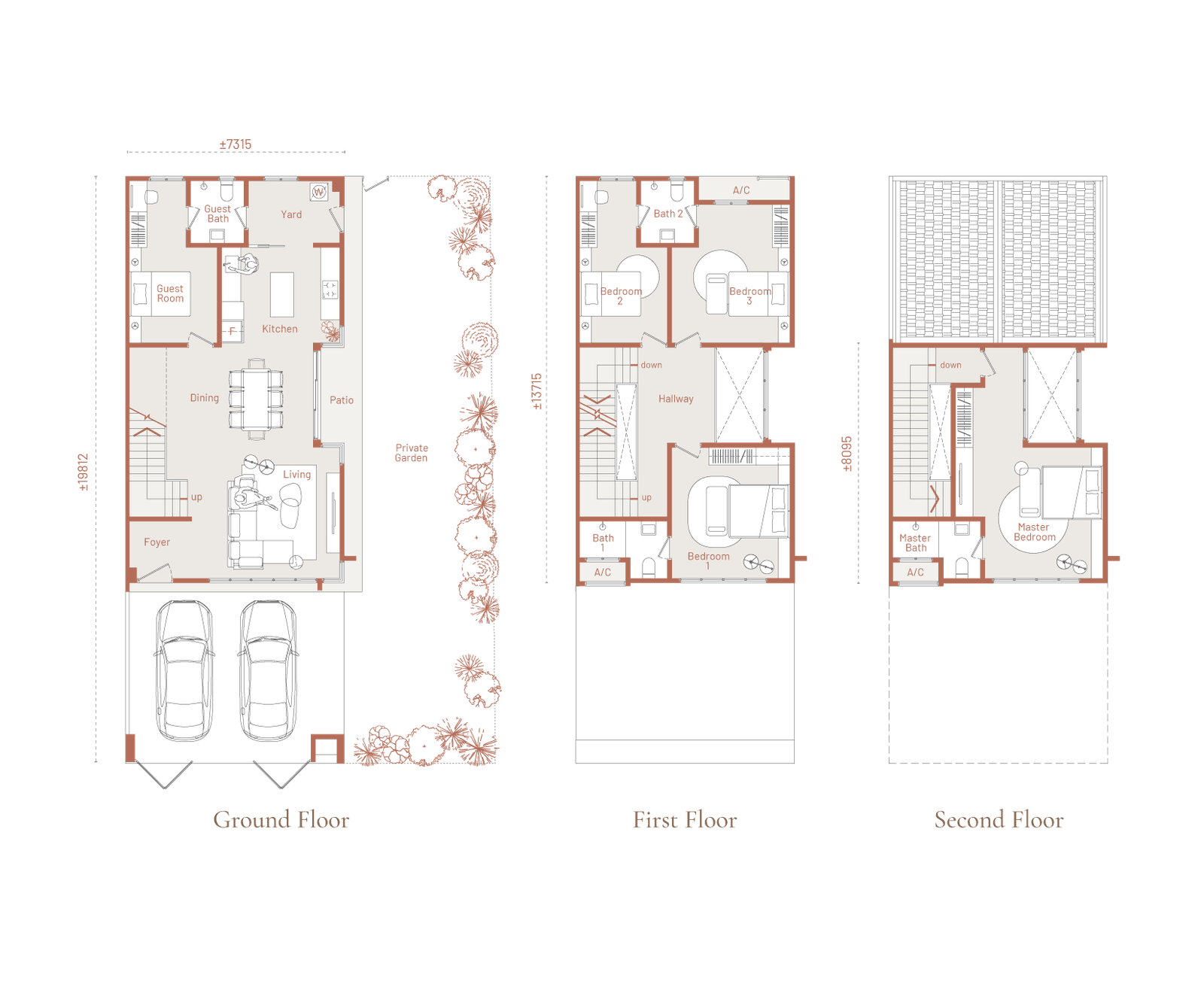 Phase 2 Type 3 (Cul-De-Sac Corner Unit) . 3,062 sq ft . 5 Bedrooms + 4 Bathrooms