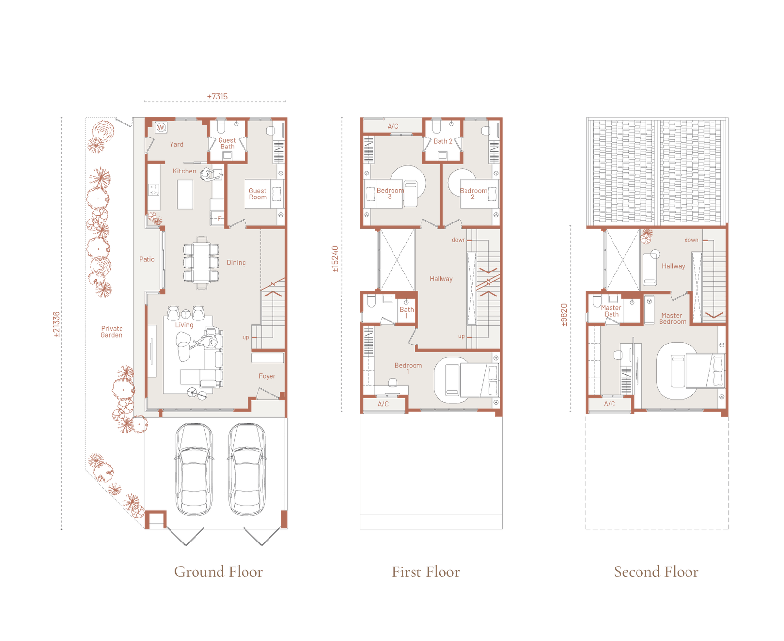 Phase 2 Type 4 (Corner Unit) . 3,399 sq ft . 5 Bedrooms + 4 Bathrooms