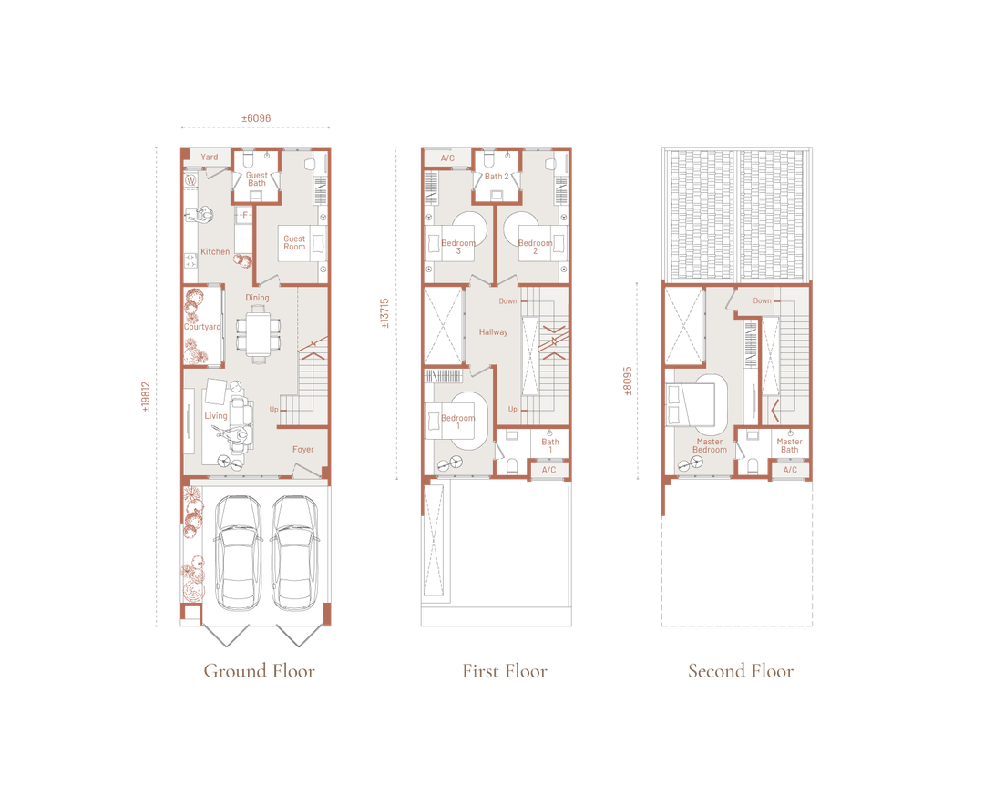 Phase 2 Type 1 (Cul-De-Sac Intermediate Unit) . 2,521 sq ft . 5 Bedrooms + 4 Bathrooms