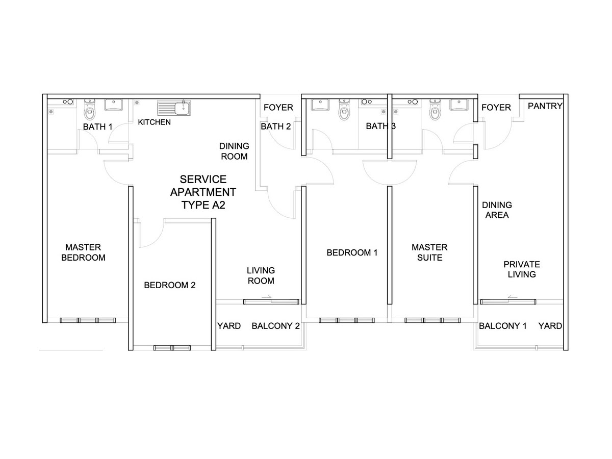 Sky Semi-D A1 . 1,394 sq ft . 4 bedrooms + 3 bathrooms