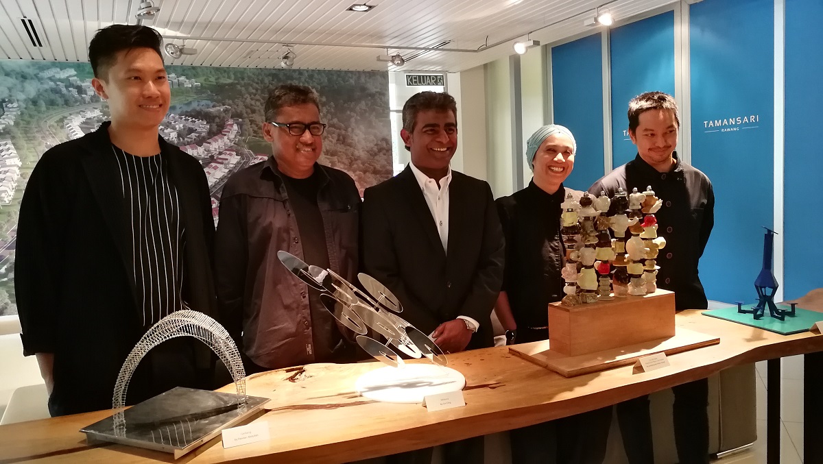 (From left) Ong, Ramlan, Kajendra, Umibaizurah and Haffendi at the launch of the Art of Living project today. (Photos by BRDB Developments Sdn Bhd)