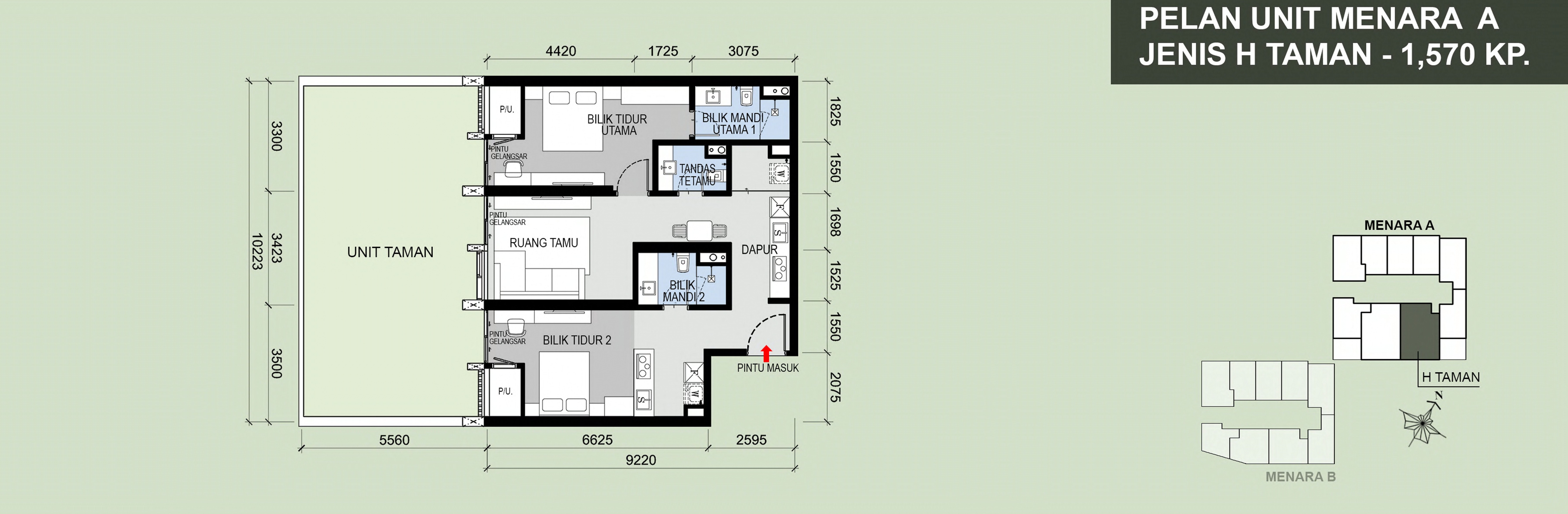 Type H (Taman) . 1,570 sq ft