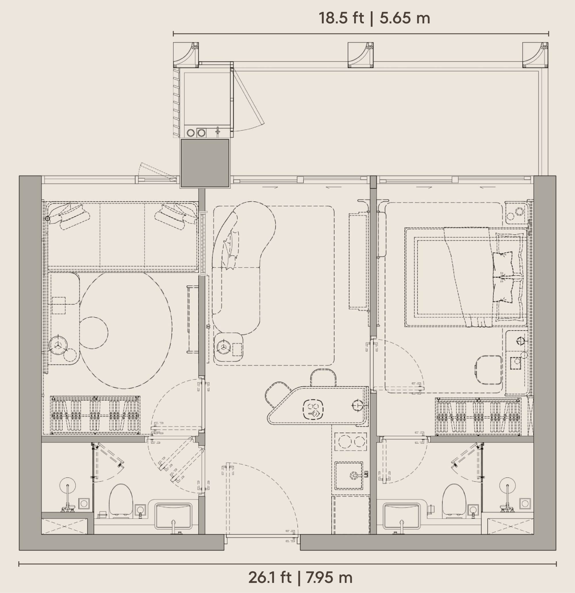 Type S . 606 sq ft