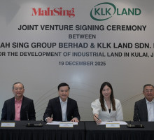 Mah Sing and KLK Land form JV to develop RM2.26 bil industrial park in Johor