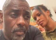 Idris Elba and wife Sabrina Dhowre. (Photo via Twitter)