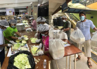 Volunteers hard at work preparing meals for the needy during the movement control order (MCO). (Photo from UnitedMalaysianHinduVoice facebook page)