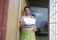 Bukit Kiara longhouse residents receive community assistance in the form of RM50 vouchers from TTDI RA.