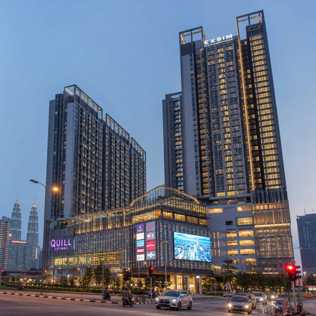 Modern mixed-use high-rise development in Kuala Lumpur, Malaysia