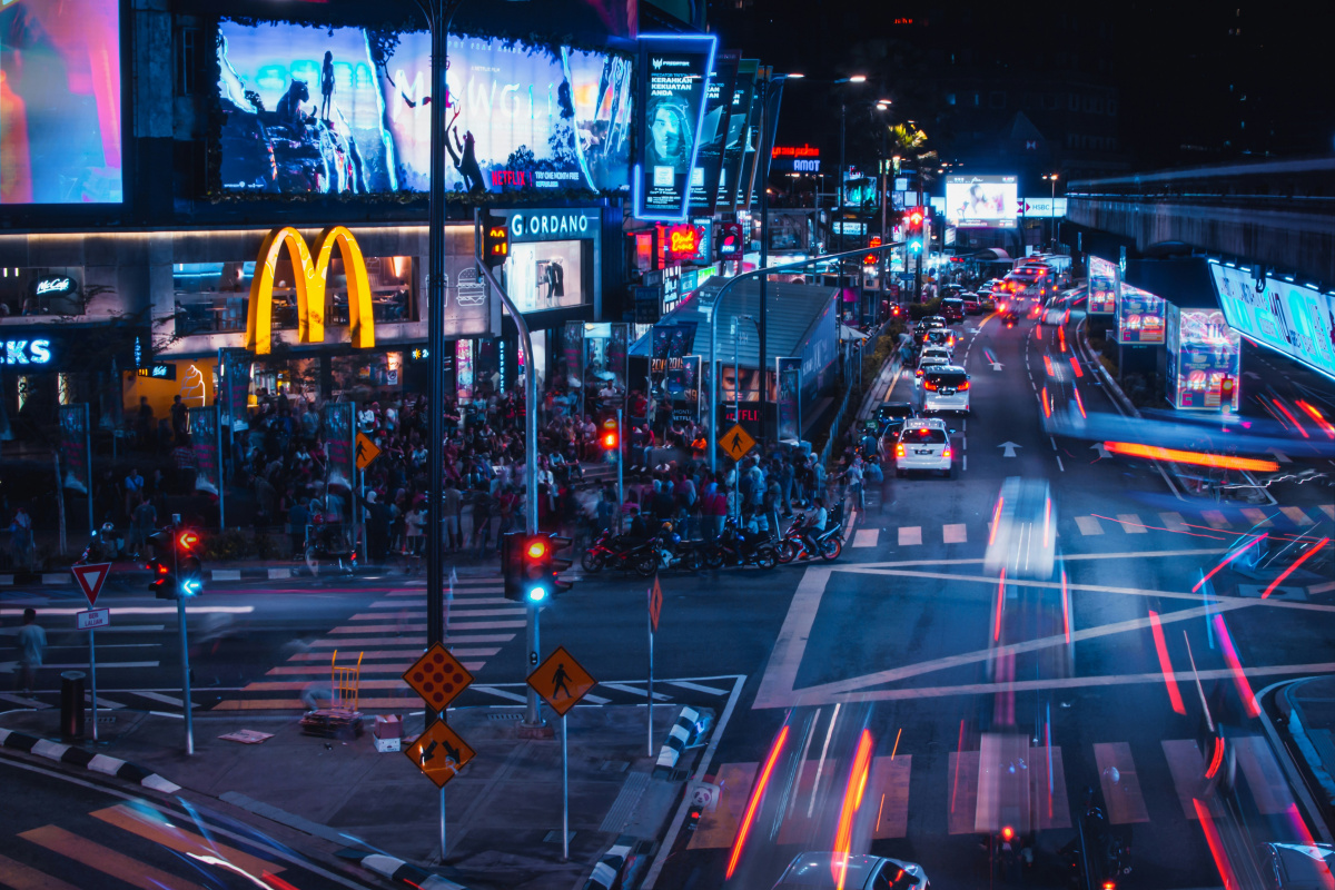Vibrant nightlife scene in Bukit Bintang